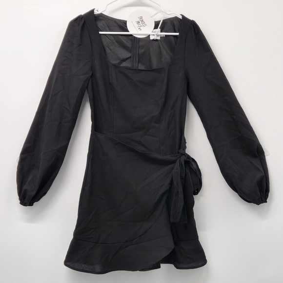 Princess Polly Dresses & Skirts - NWT Princess Polly Villa Mini Dress Goth Witchy Dark Academia Balloon Sleeve Sz4